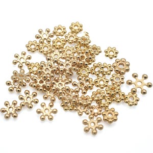 Daisy Flower Gold Filled Look, EP Spacer Flower Roundel 5mm,6mm,7mm,8mm,10mm