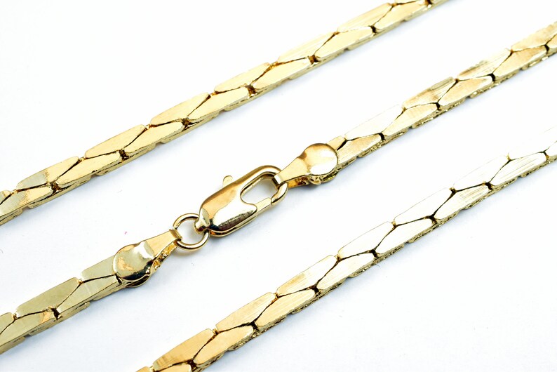 Gold Filled Cobra Chain Size 17 3/4 Inches Long 3mm or 2mm Etsy