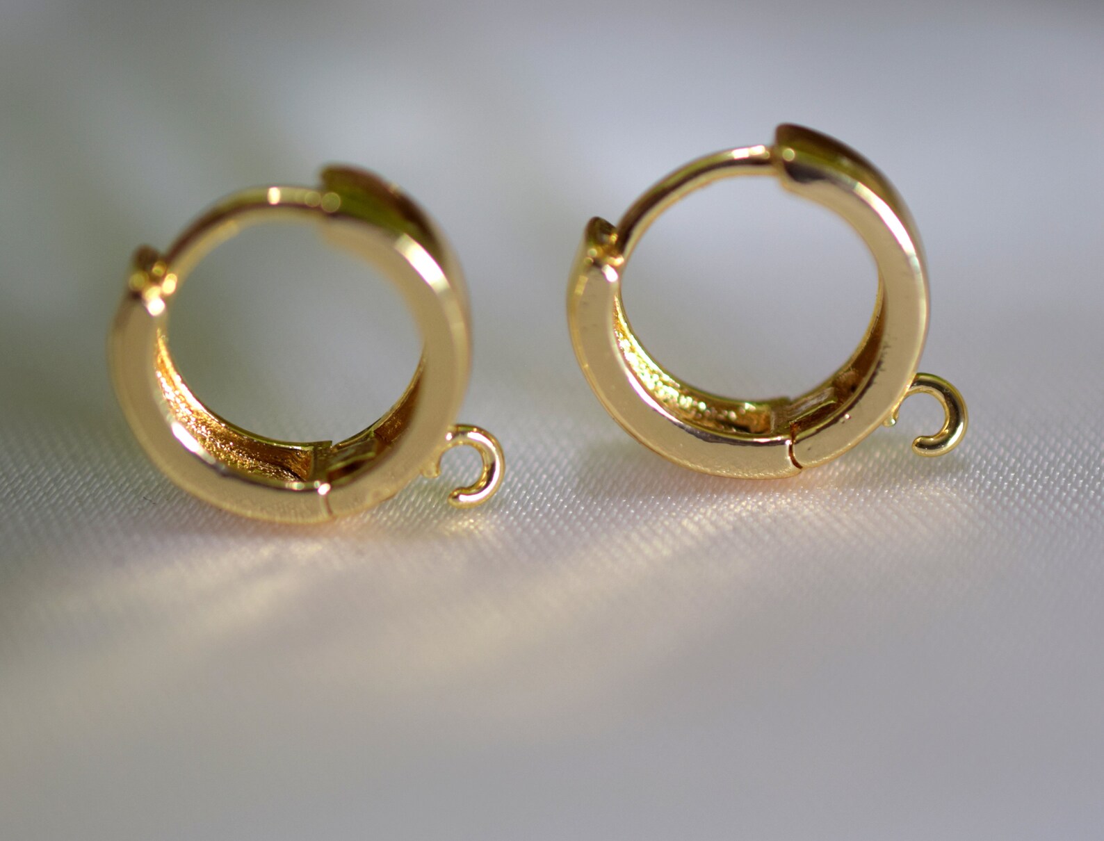 Hoop hook Earring 18K Gold Filled Earring Findings Size Etsy