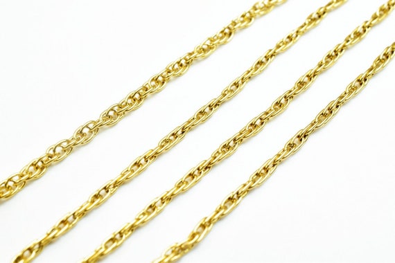 1.25mm 18k Gold Filled EP Cable Chain Link Chain 17 1 2 Long