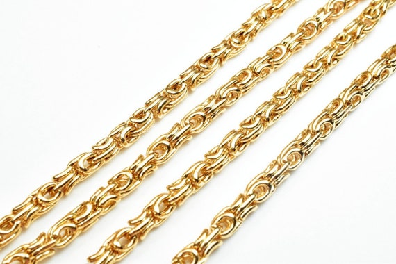Birdcage Chain 4mm Width: 23 Inch Pinky Gold Filled, Durable