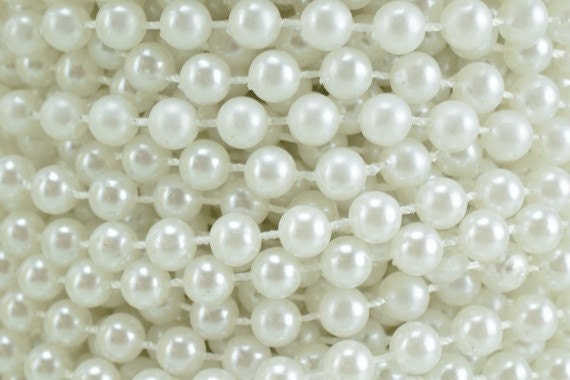 XMAS 2.5mm GREEN BEADED GARLAND*BY THE 3~YARD* USE FOR WEDDINGS,TREES,CRAFT