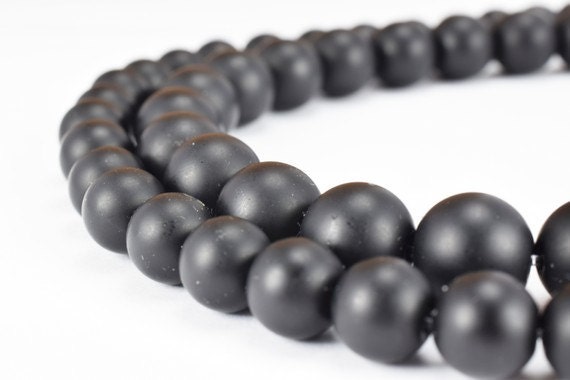 Matte Black Onyx Gemstone Beads 4mm 6mm 8mm 10mm 12mm Stones Etsy