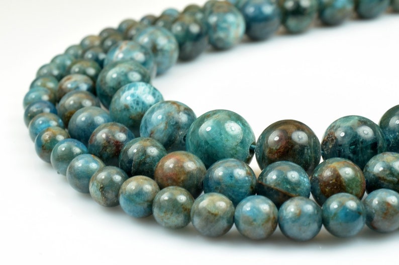 AAA Quality Gemstone Round Beads 6mm,8mm,10mm Natural Stone Beads Healing chakra stone Jewelry Making Natural Apatite Gemstone Beads Dark
