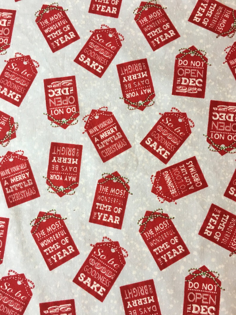 Handmade Christmas pillowcase featuring Chistmas gift tags Etsy