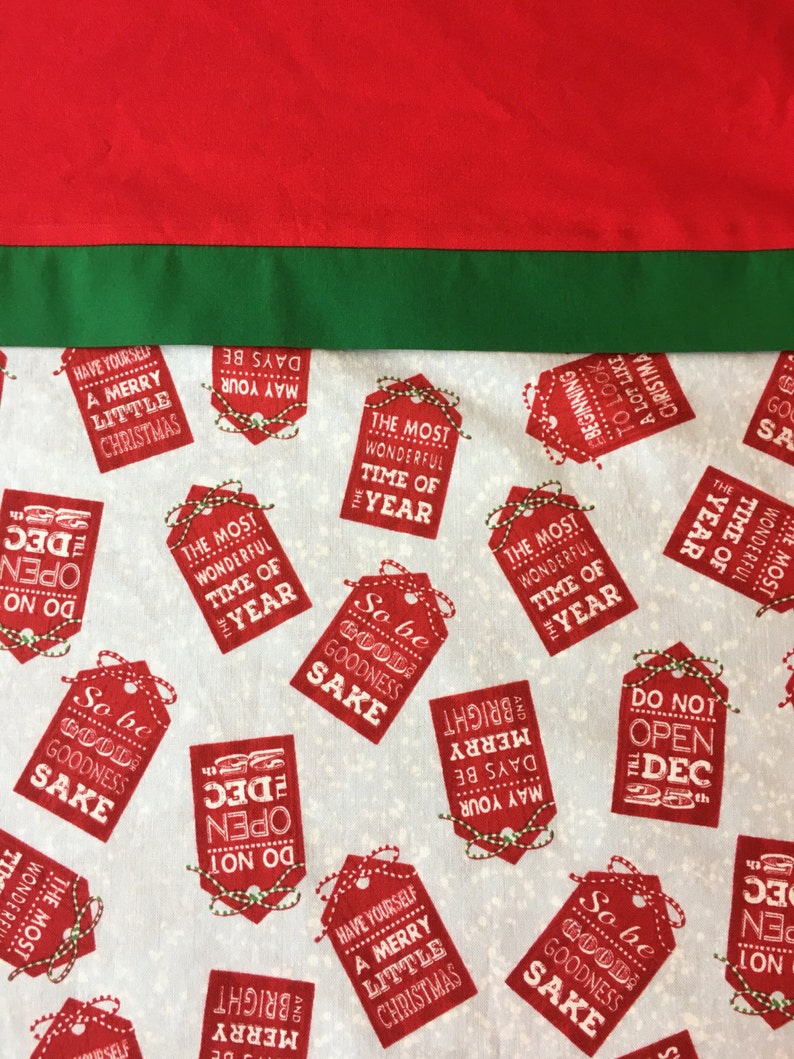Handmade Christmas pillowcase featuring Chistmas gift tags Etsy