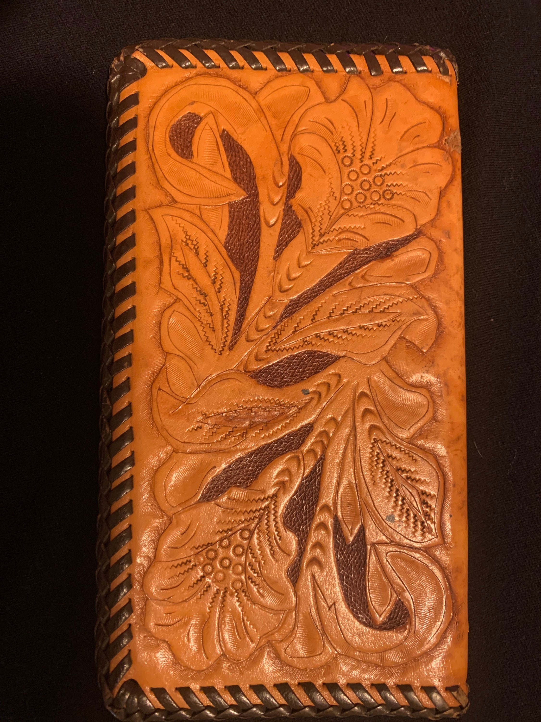 Vintage leather boho hippy wallet Etsy