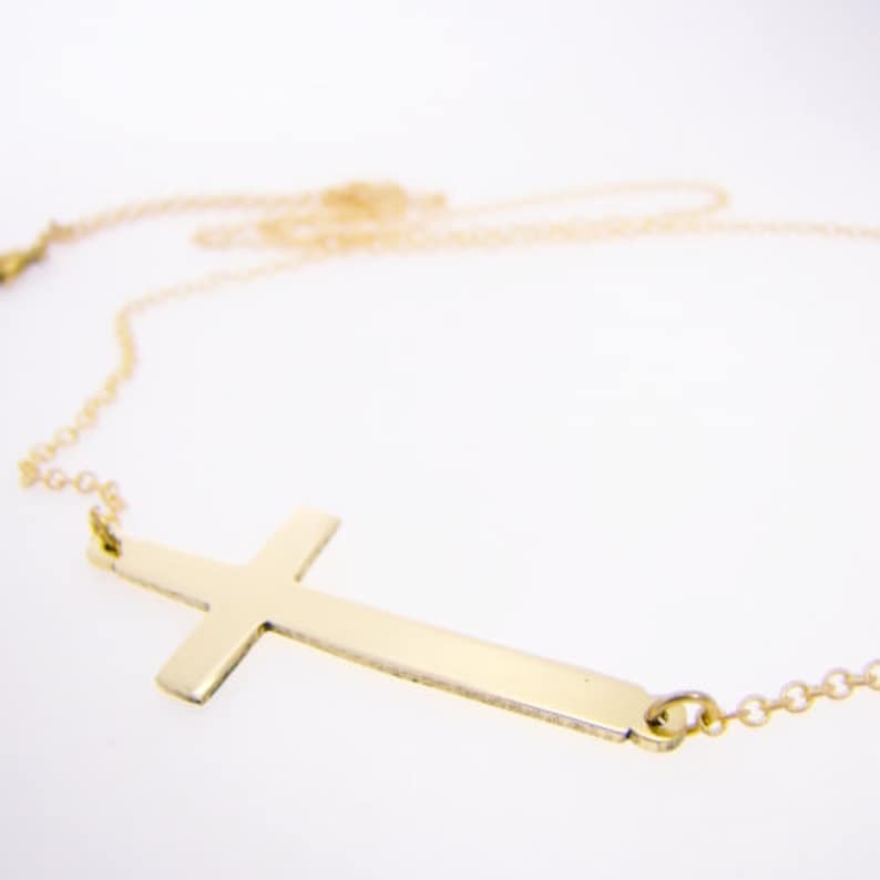 Cross necklace-Handcrafted Customize Name Necklace-Personalized Name Jewelry in Brass-Personal gifts-Custom gifts