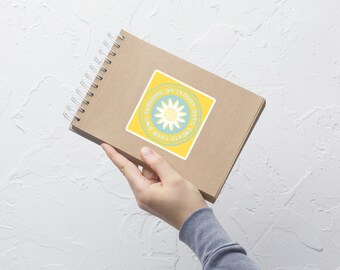 Creëer je eigen zonneschijn op bewolkte dagen Bubble-free STICKER laptop sticker notebook sticker waterfles sticker
