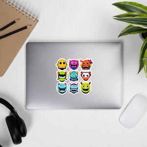 Cute Monster Bubble-free STICKERS pegatina para portátil pegatina para portátil pegatina para botella de agua