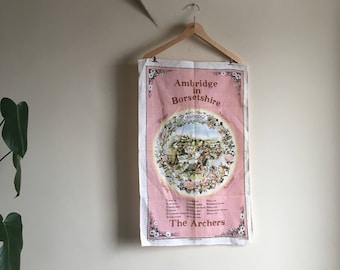 Vintage 1985 IRISH Linen Wall Tapestry