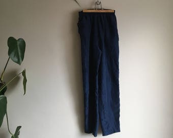 Vintage 100% Silk Drawstring Trousers
