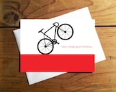 Box of 20 Bike Christmas Card Bicycle Boyfriend Girlfriend Him Her Velo Pedal Dad Mum Cycling Mam Sister Brother Occasion Event Cycles