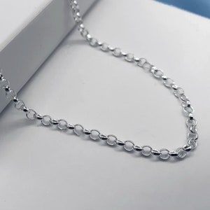 18 inch silver belcher chain 2.5mm 20 inch Sterling Silver Belcher Chain Necklace 925 Sterling Silver Necklace 22 inch belcher Chain 24 inch