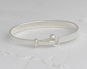 Sterling Silver Bangle Silver Bangles for Women Solid Silver Bangle Rigid Silver Bracelet 21st Birthday Gift for Her Silver Bangle Bracelet