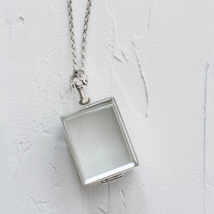 Rectangle Locket for Christmas, Hair Keepsake, Engraved Photo Locket, Personalised Glass Locket, christmas jewelry ideas, secret santa ideas