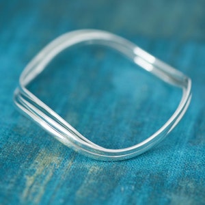Russian Wedding Bangle Sterling Silver Interlocking Bangle set Russian wedding ring bangle Ladies jewelry gift Multi Bangle Set of 3 bangles