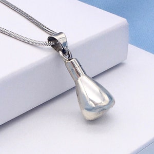Collar de urna de plata personalizado, colgante de urna de cenizas con botella de poción, collar de urna personalizado, collar de botella de perfume, colgante de urna pequeña para cenizas