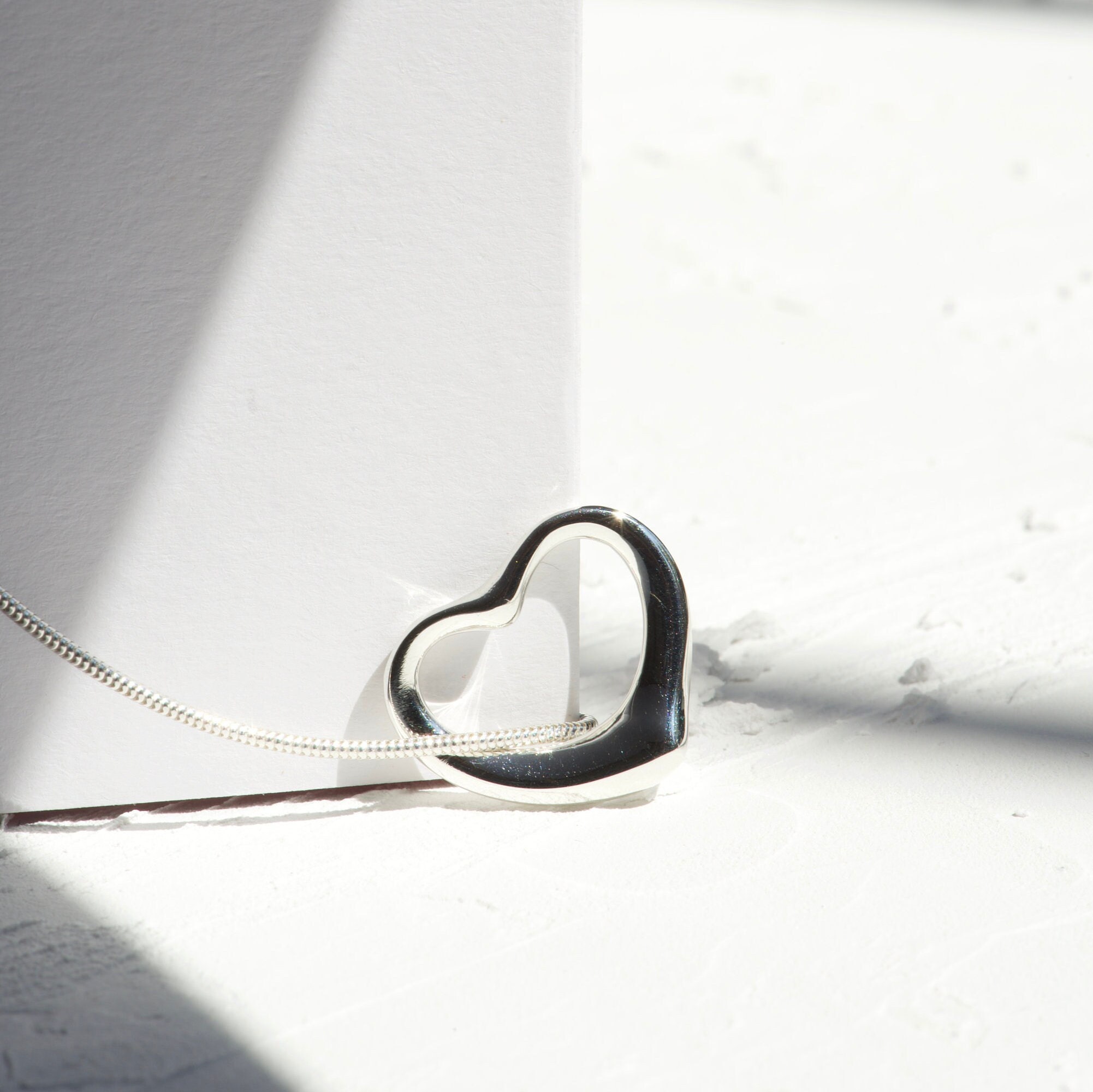 Silver Heart Necklace Bridget Jones Silver Necklace Gift