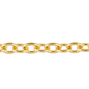 2.3mm Gold Plated Trace chain 16-18 inch 40-45cm, Simple Gold Chain, Gold Plated Chain, Gold Chain for Pendant, Gold Chain, Gold Necklace