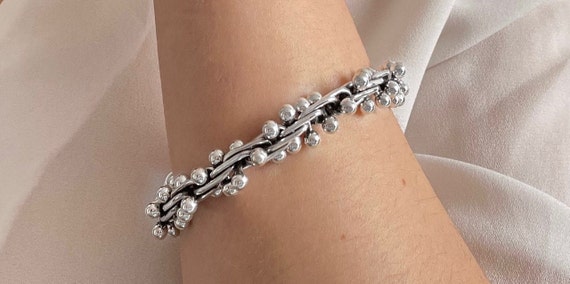 925 Silver Peppercorn Bracelet 19cm Spratling Inspired - Etsy Denmark