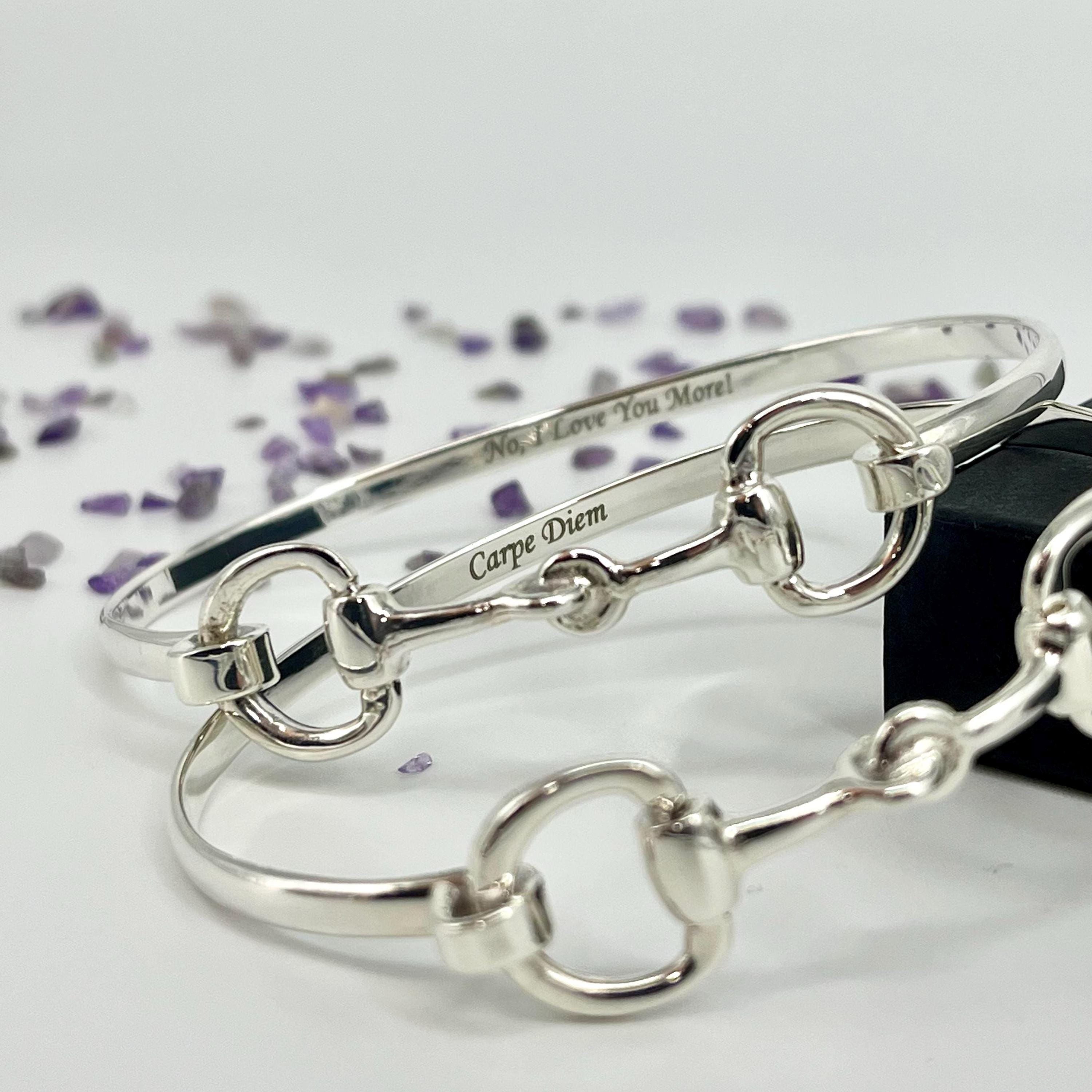 Silver Horsebit Bangle Horse Bit Bangle Snaffle Bit Bracelet