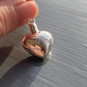 Puede incluir: Colgante de plata en forma de coraz&oacute;n con el nombre "Lynne" grabado.