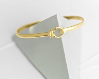 18k Gold Vermeil Bracelet for Her Gold Bangle Bracelet Personalised Gold Bangle Bracelet Gold Vermeil Bangle for 18th Birthday Gift for Her