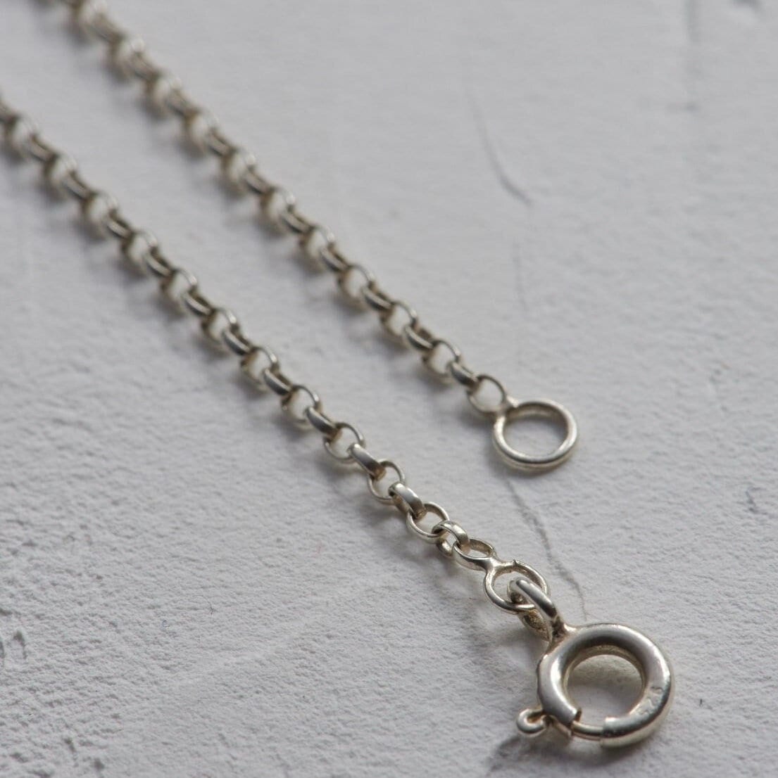 24 inch 2024 silver belcher chain