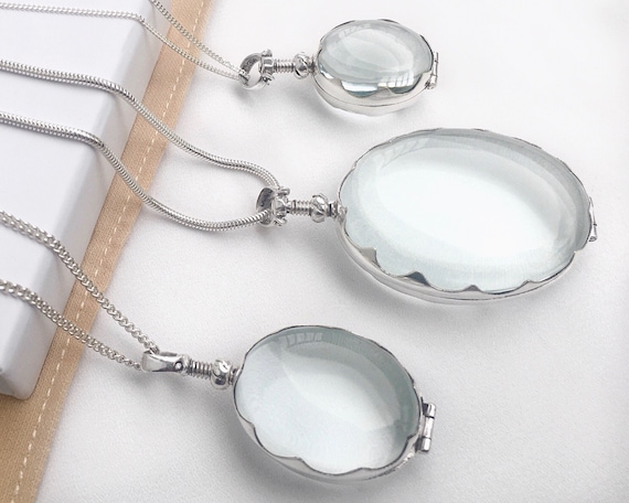 Buy wholesale Locket Pendant with Crystal Sand, 3cm, Clear Quartz