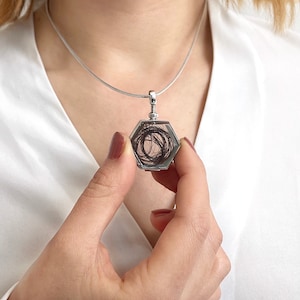 Silber Nachricht Locket erste Locke Andenken Rahmen Baby Haar Andenken erste Frisur Junge Mädchen Kind erste Haar Andenken Box Baby Locke der Haare