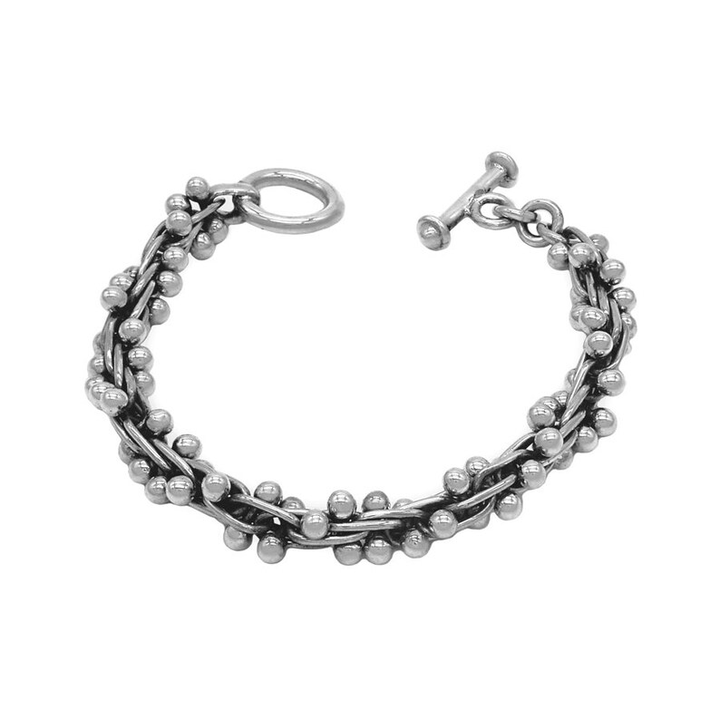 925 Silver Peppercorn Bracelet 19cm Spratling Inspired Etsy UK