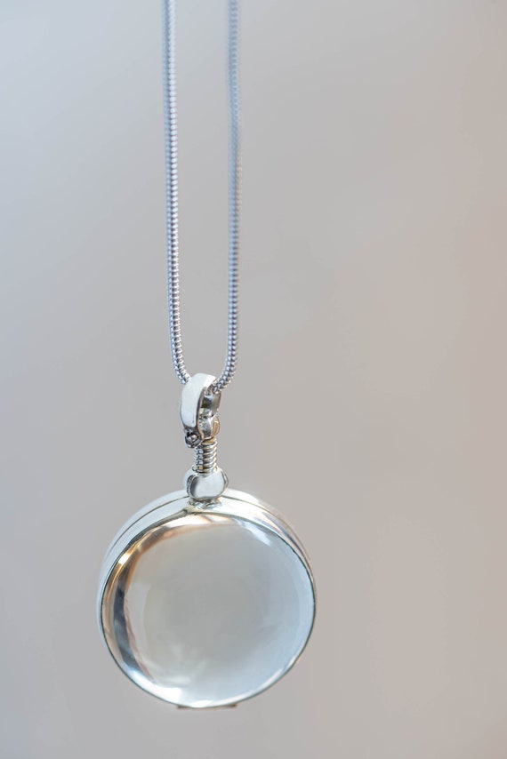 Silver Glass Locket, Bride Bridal Locket, Pearl Locket Necklace, Clear Locket  Pendant, Push Present, Sterling Silver Locket, Picture Locket - Etsy | Glass  locket necklace, Clear locket, Glass locket