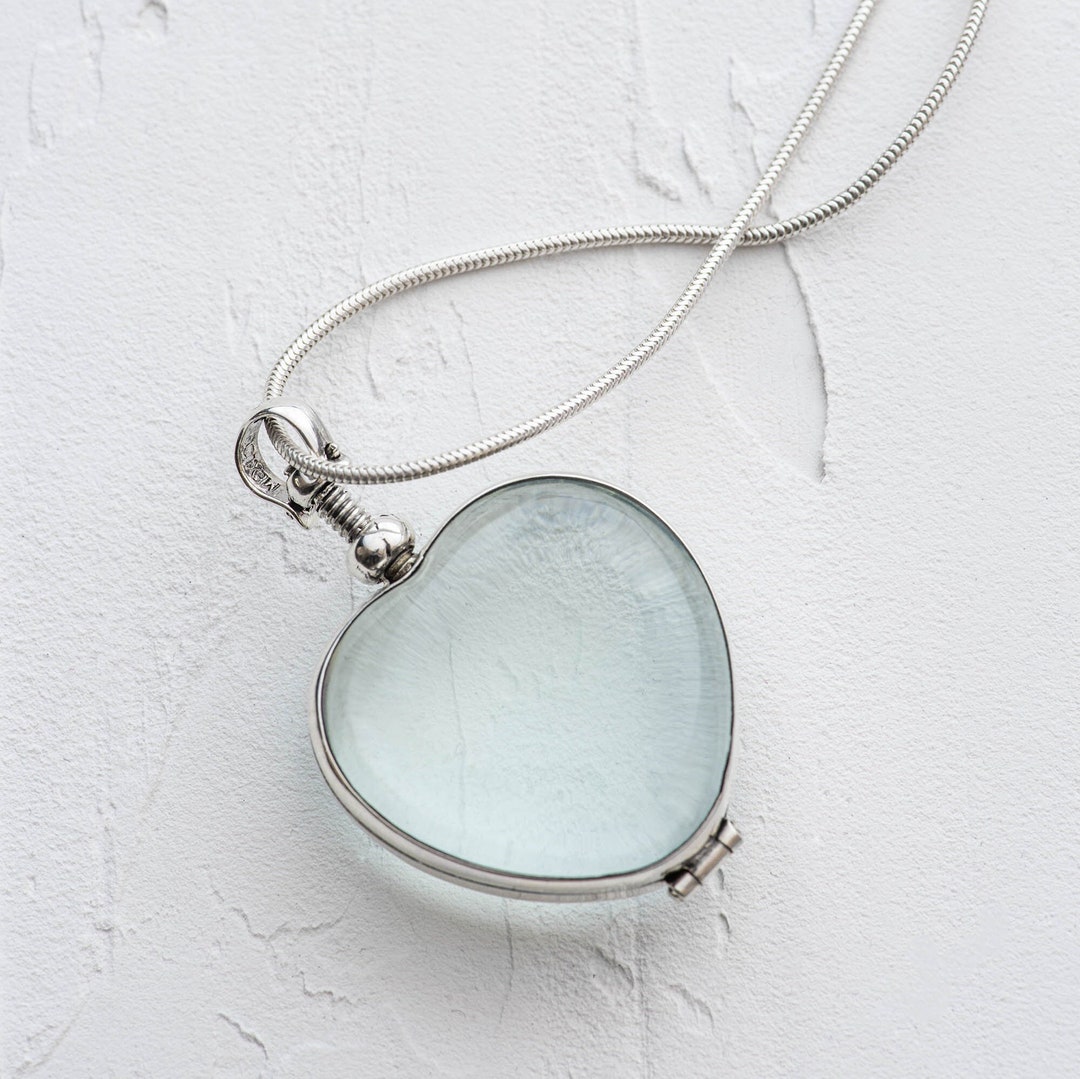 Silver Heart Locket Silver Locket for Hair Locket for Photos Sterling