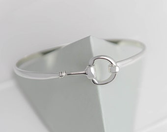 Horsebit Bangle Horsebit Silver Bangle Bracelet Horse Bit Bangle Silver Snaffle Bracelet Silver Horse Bangle Horse Bit Bracelet Snafflebit