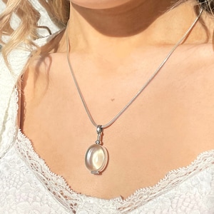 Personalised Oval Locket in Sterling Silver Two Photo Locket Engraved Silver Locket Keepsake Memorial Jewellery Commemorative Locket