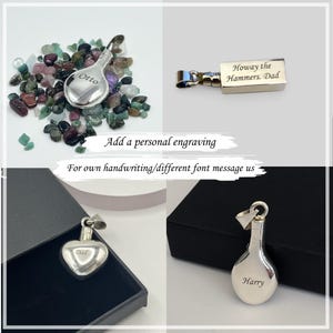 Colgante de urna en forma de corazón de plata de ley: Collar con urna para cenizas de cremación. imagen 10