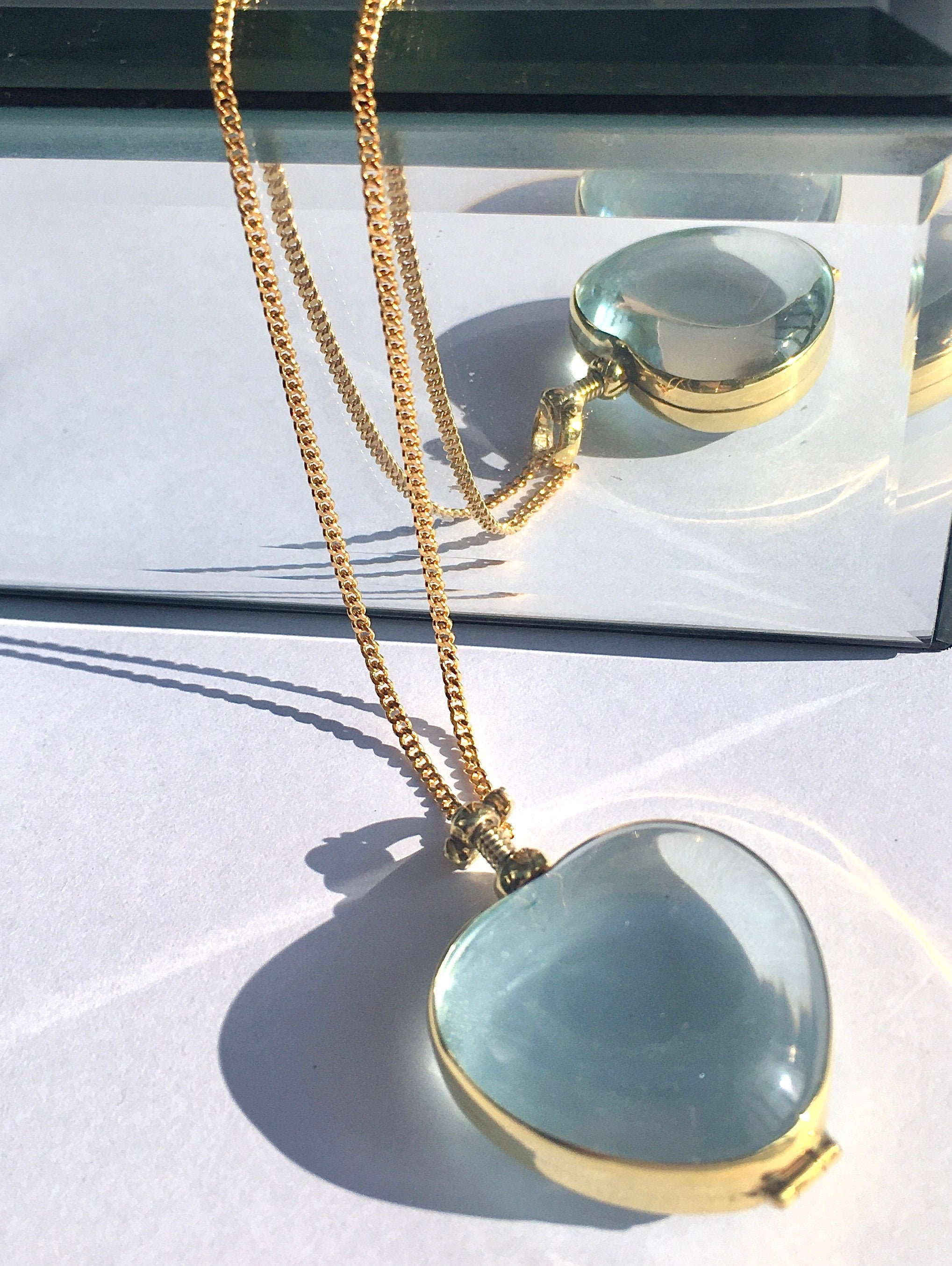 Gold Locket for Hair Gold Locket Heart 