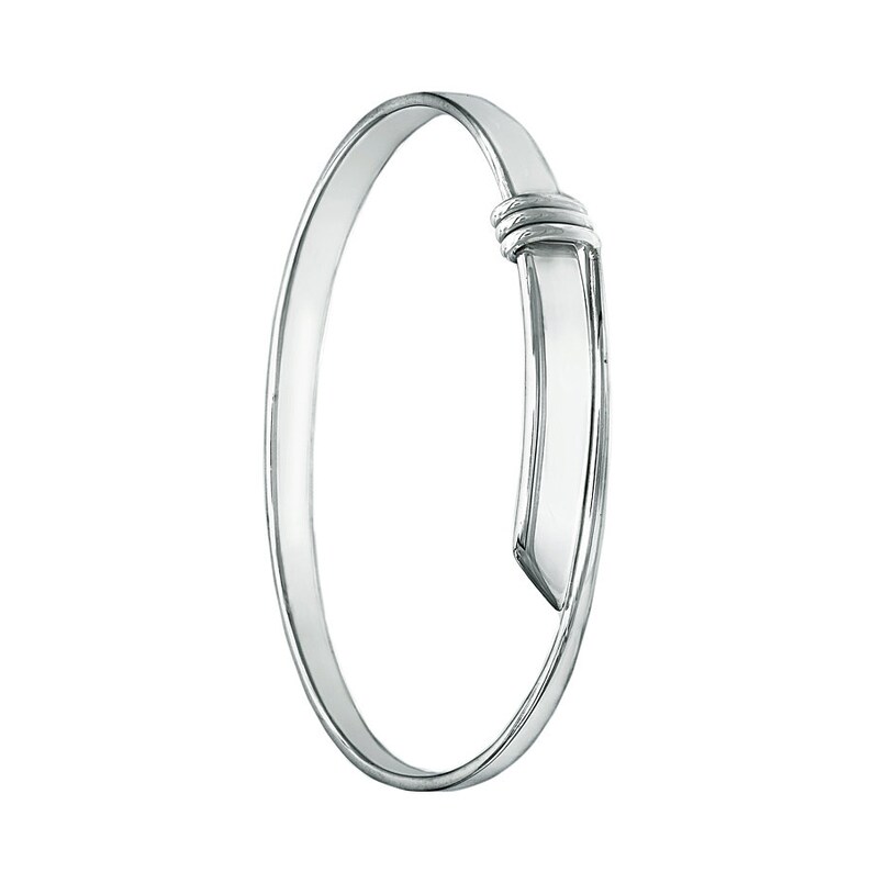 Personalized Bracelet Free Shipping to USA Sterling Silver Bracelet Mother/'s Day Gift Engraved Bangle Engraved Spring Bracelet