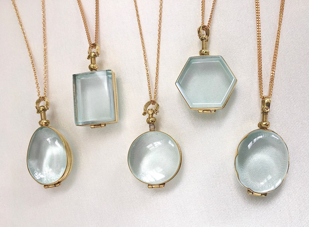 Medium Gold Fillable Locket- Choose a Shape -gold Message Locket ...