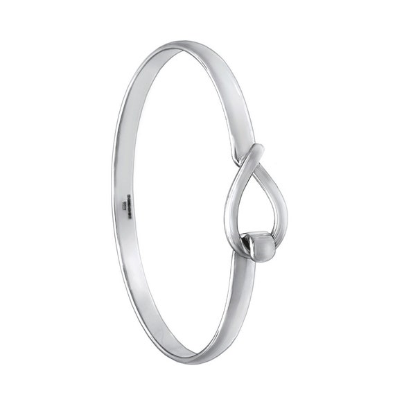 Sterling silver bangle bracelets for large wrists deals