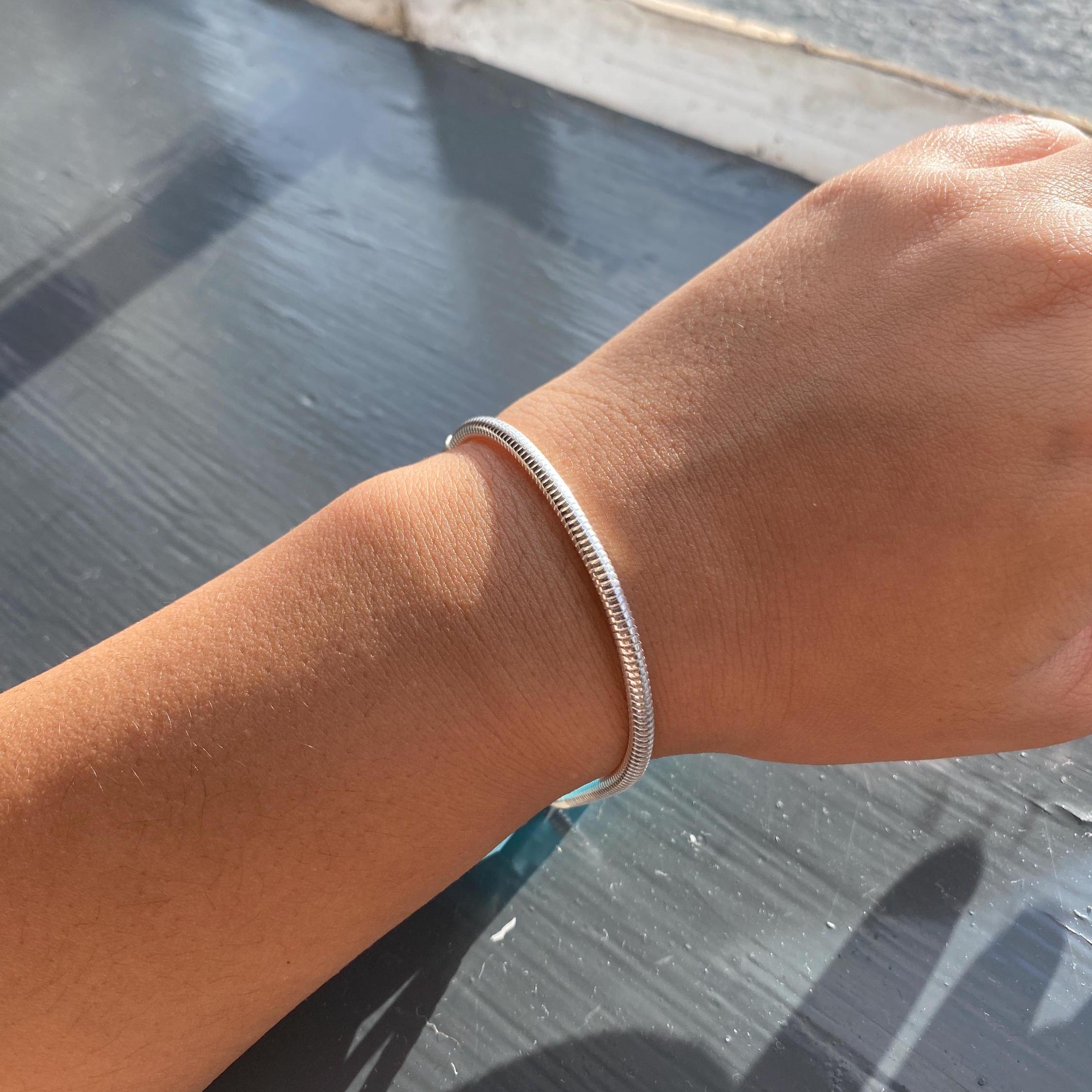 3.0mm Silver Snake Chain Bracelet Thick Snake Chain Heavy