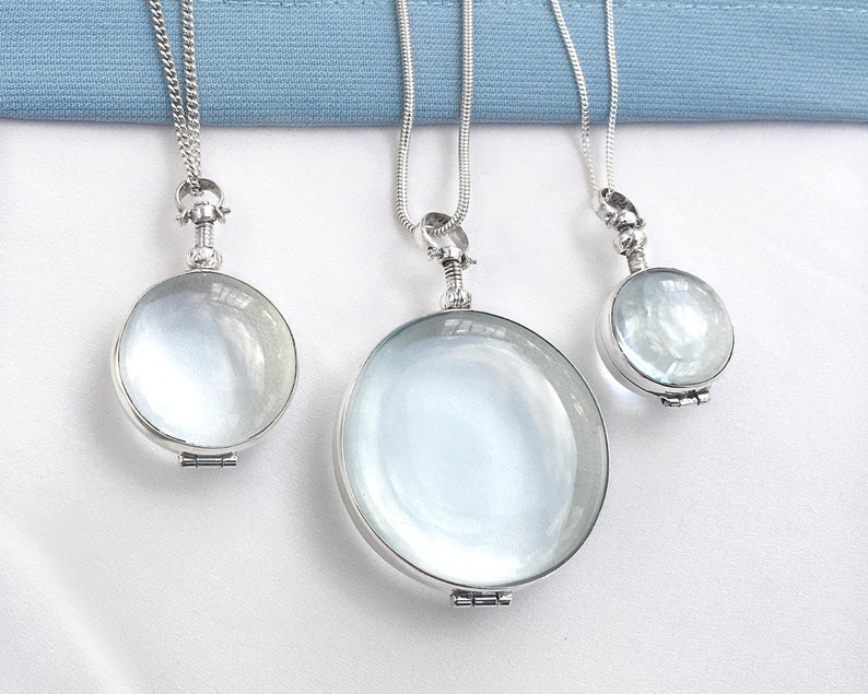 Round Silver Lockets for Hair Glass Locket for Photo Locket Etsy