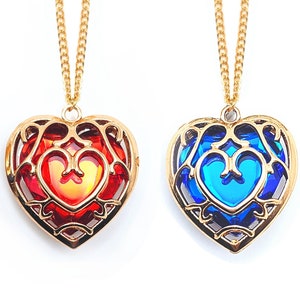 Zelda Heart Necklace Keychain Valentine's Day Fast Shipping Legend of Zelda Breath of the Wild Tears of the Kingdom ToTk BoTW image 1