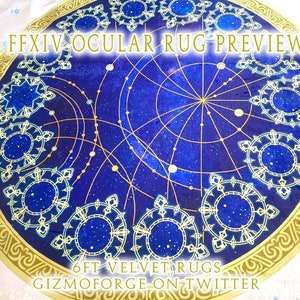 FFXIV the Ocular Rug - 6ft Round Velvet Carpet - Etsy