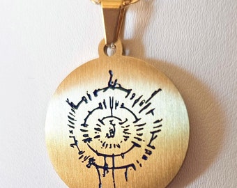 Collana BG3 Astarion - Gale - Portachiavi - Acciaio inossidabile - Oro 18k