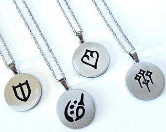 FFXIV Keychain Necklace Jobstone - Stainless Steel - FF14 Final Fantasy XIV
