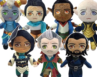 Dragon Age Veilguard Plush - Emmrich Lucanis Davrin Taash Neve Bellara Solas