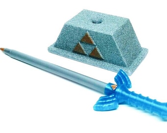 Zelda Master Sword Pen - Masterpen and Pedestal - Legend of Zelda - BOTW TOTK