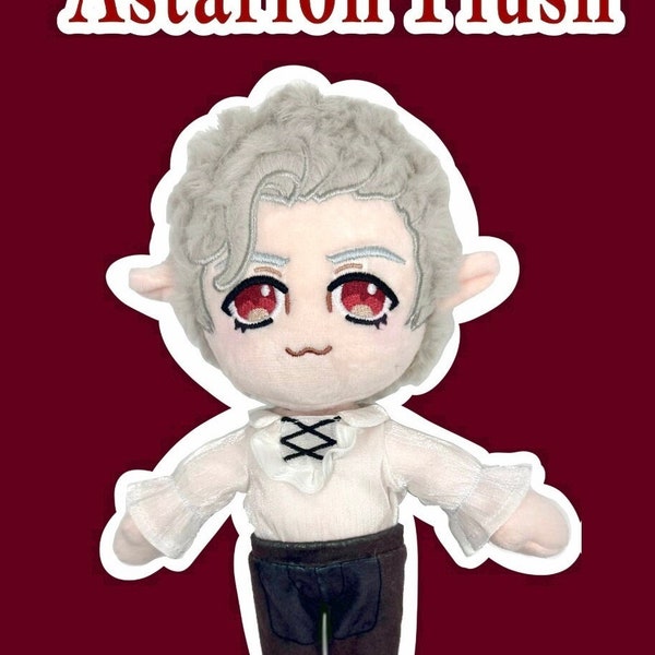 Astarion Plush- Baldur's Gate 3 BG3 Inspired Plushie - Karlach Gale Shadowheart Wyll Halsin Lae'zel Minthara Tara